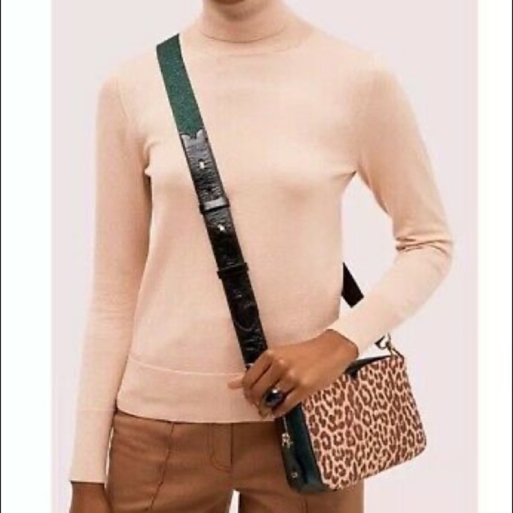 Kate spade candid metallic leopard camera bag